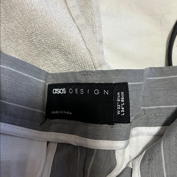 ASOS Design Gray Striped Trousers - Picture 5 of 5